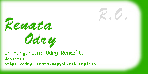 renata odry business card